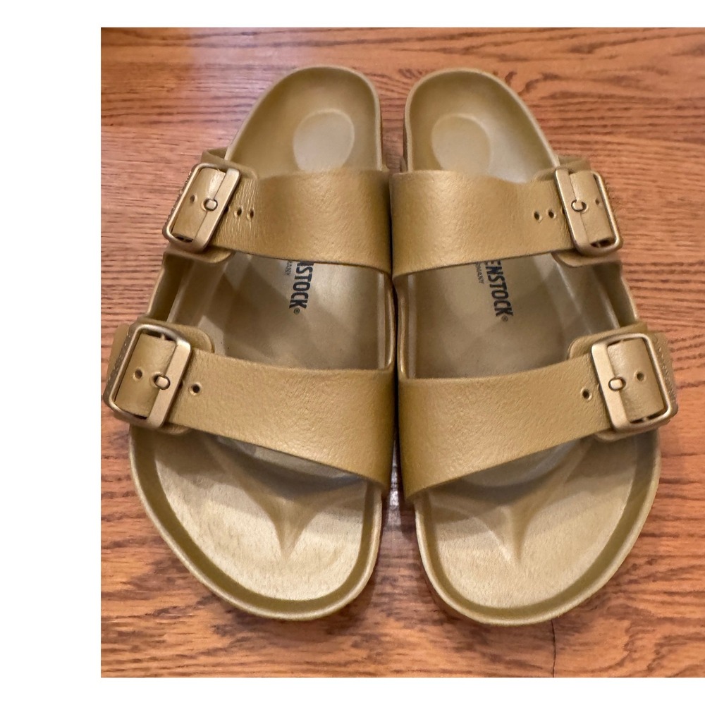 Birkenstock Arizona EVA Sandals Men 9 Women 11 EU42 Gold Lightweight Waterproof
